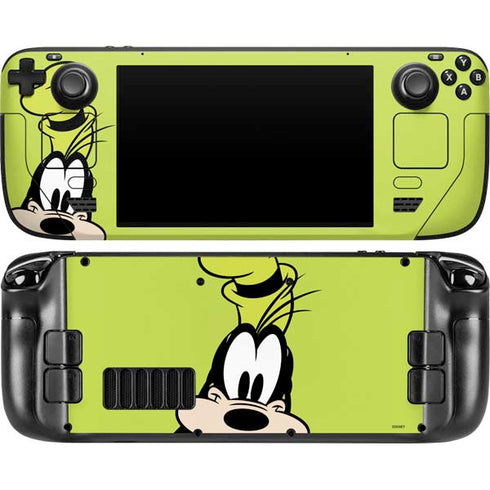 Disney Friends Goofy Up Close Steam Deck Handheld Gaming Computer OLED Skin