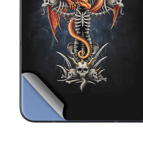Gothic Dragon & Skull Cross by Sarah Richter Galaxy Z Fold5 5G Skin