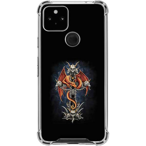Gothic Dragon & Skull Cross by Sarah Richter Pixel Cases