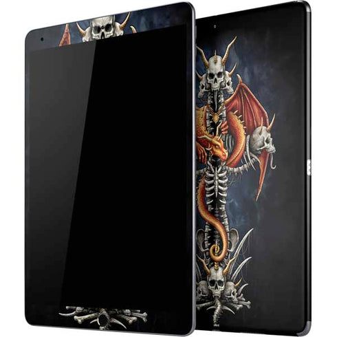 Gothic Dragon & Skull Cross by Sarah Richter iPad Skins