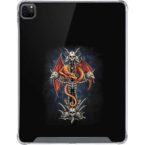 Gothic Dragon & Skull Cross by Sarah Richter iPad Cases