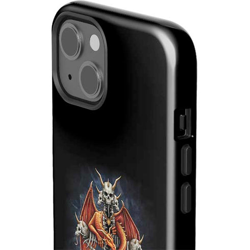 Gothic Dragon & Skull Cross by Sarah Richter iPhone 15 Impact Case