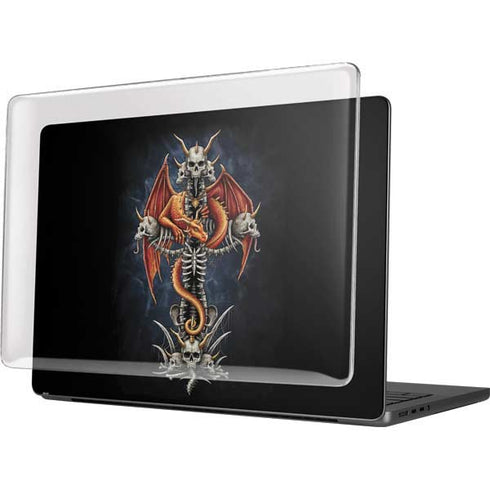 Gothic Dragon & Skull Cross by Sarah Richter MacBook Pro 14in (2021-24) Case plus Skin