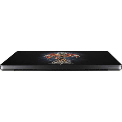 Gothic Dragon & Skull Cross by Sarah Richter Apple MacBook Pro 14-inch Skin