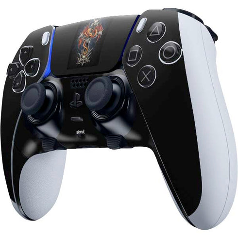 Gothic Dragon & Skull Cross by Sarah Richter PS5 DualSense Edge Pro Controller Skin