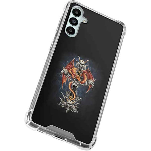 Gothic Dragon & Skull Cross by Sarah Richter Gabb Phone 4 Clear Case