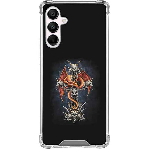 Gothic Dragon & Skull Cross by Sarah Richter Galaxy A16 5G Clear Case
