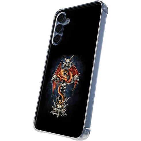 Gothic Dragon & Skull Cross by Sarah Richter Galaxy A35 5G Clear Case