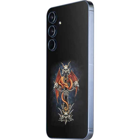Gothic Dragon & Skull Cross by Sarah Richter Galaxy A35 5G Skin