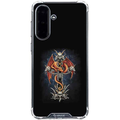 Gothic Dragon & Skull Cross by Sarah Richter Galaxy A36 5G Clear Case