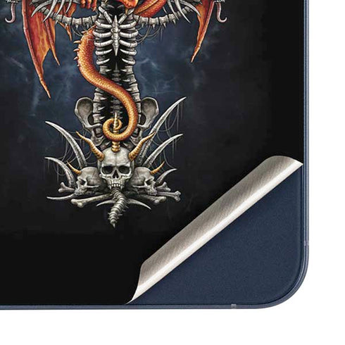 Gothic Dragon & Skull Cross by Sarah Richter Galaxy A36 5G Skin