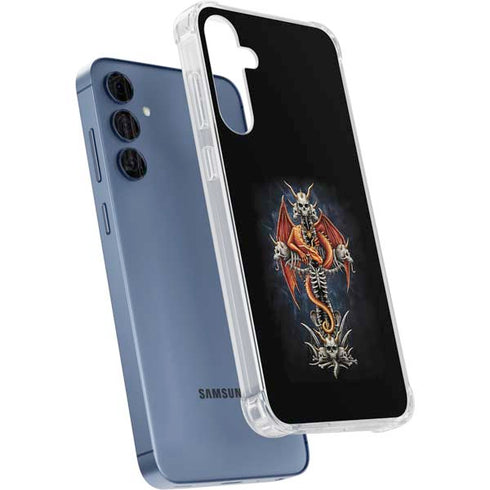Gothic Dragon & Skull Cross by Sarah Richter Galaxy A55 5G Clear Case