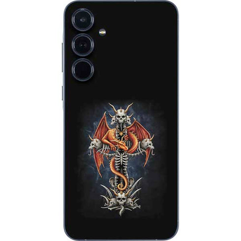 Gothic Dragon & Skull Cross by Sarah Richter Galaxy A55 5G Skin