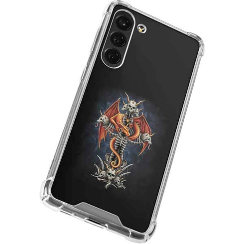 Gothic Dragon & Skull Cross by Sarah Richter Galaxy S24 FE Clear Case