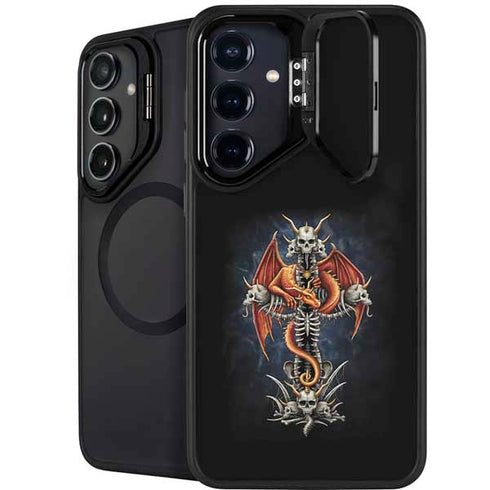 Gothic Dragon & Skull Cross by Sarah Richter Galaxy S25 Plus Kickstand Case