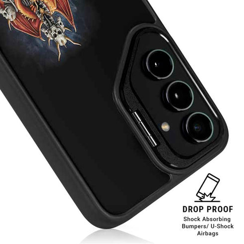 Gothic Dragon & Skull Cross by Sarah Richter Galaxy S25 Plus Kickstand Case