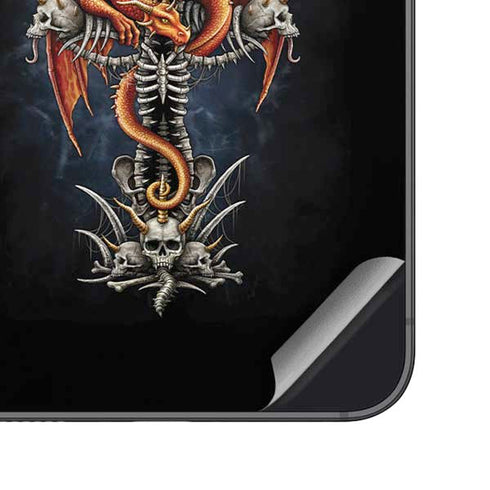 Gothic Dragon & Skull Cross by Sarah Richter Galaxy S24 Skin