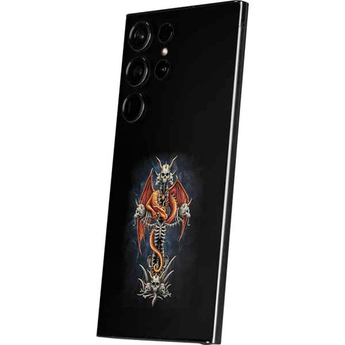 Gothic Dragon & Skull Cross by Sarah Richter Galaxy S24 Ultra Skin