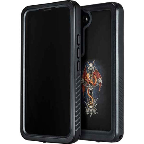 Gothic Dragon & Skull Cross by Sarah Richter Galaxy S24 Waterproof Case