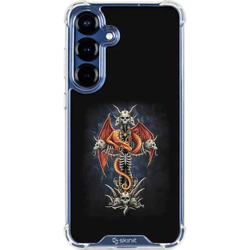 Gothic Dragon & Skull Cross by Sarah Richter Galaxy S25 Plus Clear Case