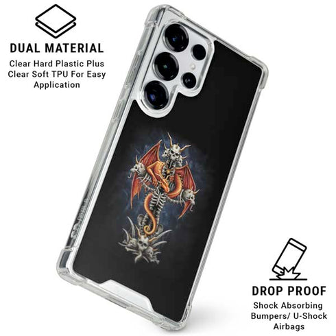 Gothic Dragon & Skull Cross by Sarah Richter Galaxy S25 Ultra Clear Case
