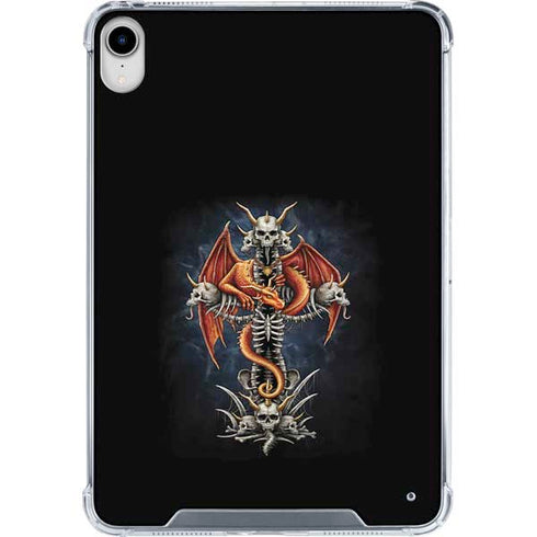 Gothic Dragon & Skull Cross by Sarah Richter iPad 11th Gen (2025) Clear Case