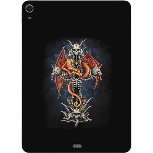 Gothic Dragon & Skull Cross by Sarah Richter Apple iPad Air Skin