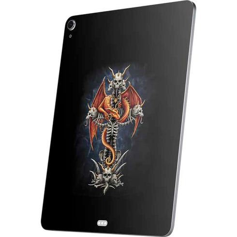 Gothic Dragon & Skull Cross by Sarah Richter Apple iPad Air Skin