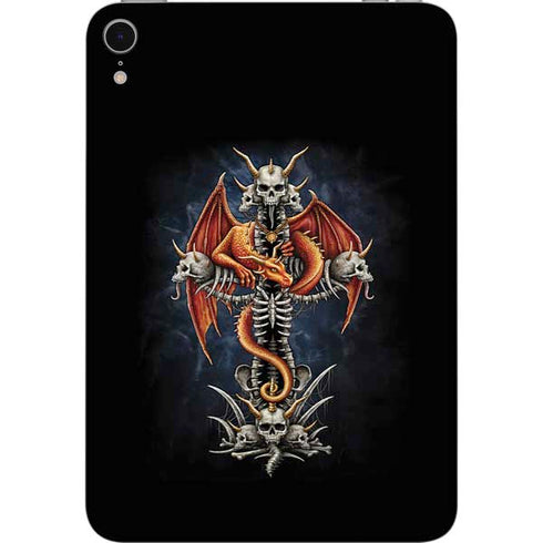 Gothic Dragon & Skull Cross by Sarah Richter Apple iPad Mini Skin