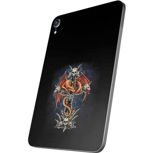 Gothic Dragon & Skull Cross by Sarah Richter Apple iPad Mini Skin