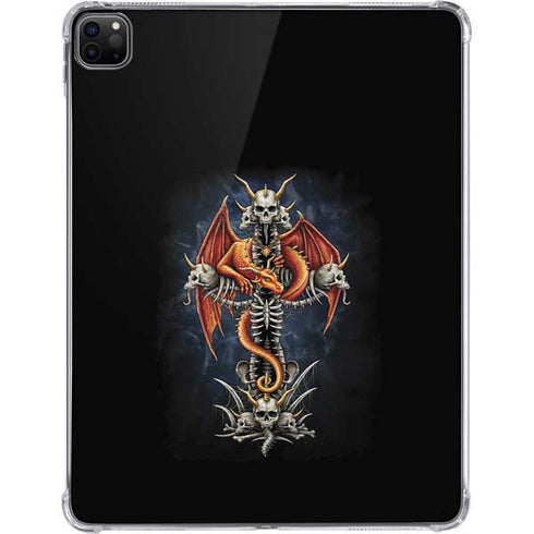 Gothic Dragon & Skull Cross by Sarah Richter iPad Pro 11in (2024) Clear Case