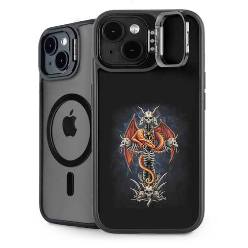 Gothic Dragon & Skull Cross by Sarah Richter iPhone 13 Kickstand Case