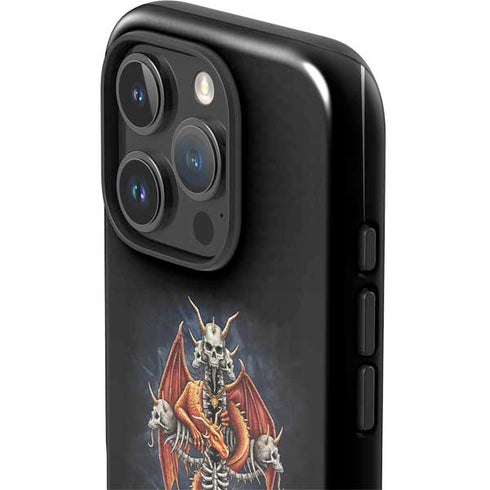 Gothic Dragon & Skull Cross by Sarah Richter iPhone 16 Pro Impact Case