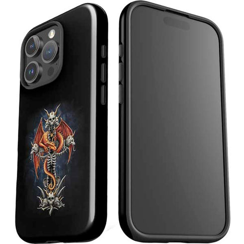 Gothic Dragon & Skull Cross by Sarah Richter iPhone 16 Pro Impact Case
