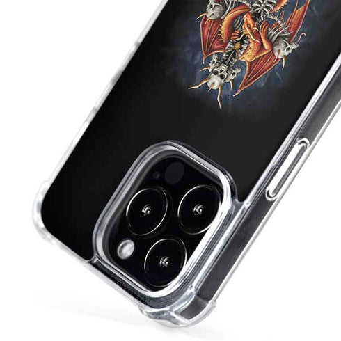 Gothic Dragon & Skull Cross by Sarah Richter iPhone 16 Pro MagSafe Case