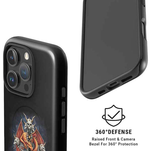 Gothic Dragon & Skull Cross by Sarah Richter iPhone 16 Pro Magsafe Impact Case