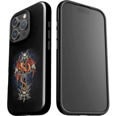 Gothic Dragon & Skull Cross by Sarah Richter iPhone 16 Pro Max Impact Case