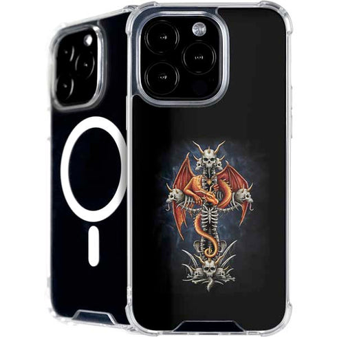 Gothic Dragon & Skull Cross by Sarah Richter iPhone 16 Pro Max MagSafe Case