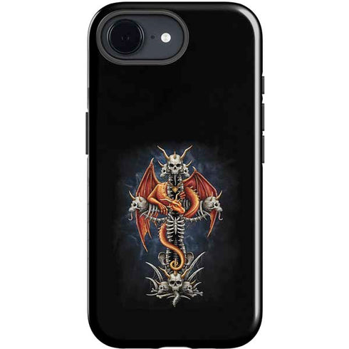 Gothic Dragon & Skull Cross by Sarah Richter iPhone 16e Impact Case