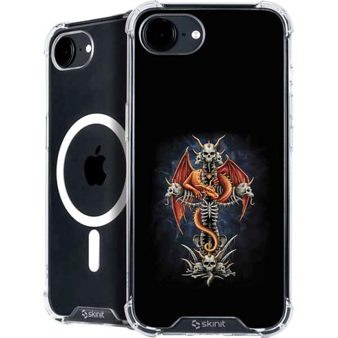 Gothic Dragon & Skull Cross by Sarah Richter iPhone 16e MagSafe Case