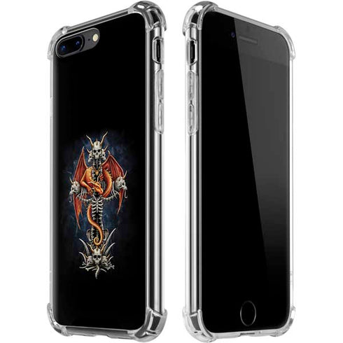 Gothic Dragon & Skull Cross by Sarah Richter iPhone Cases