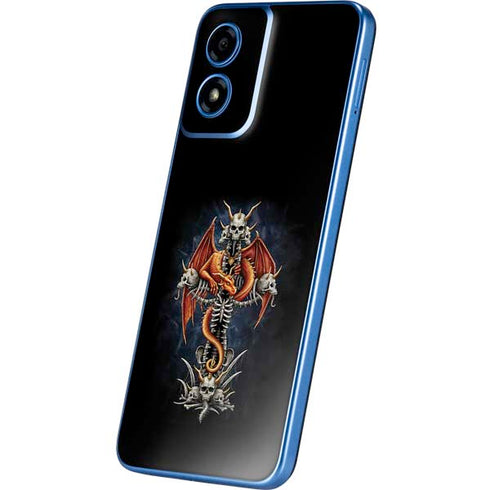 Gothic Dragon & Skull Cross by Sarah Richter Moto G Play 4G (2024) Skin