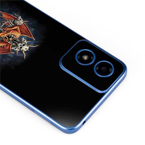 Gothic Dragon & Skull Cross by Sarah Richter Moto G Play 4G (2024) Skin