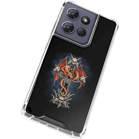 Gothic Dragon & Skull Cross by Sarah Richter Moto G Power 5G (2025) Clear Case