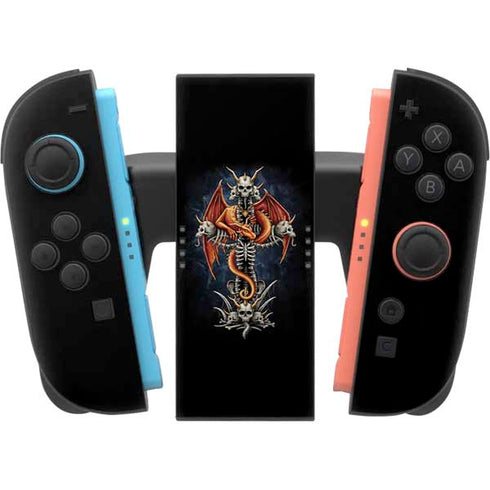 Gothic Dragon & Skull Cross by Sarah Richter Nintendo Switch 2 (2025) Joy-Con Controller Skin