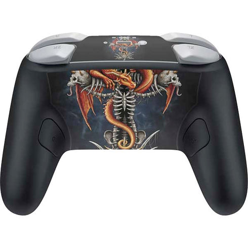 Gothic Dragon & Skull Cross by Sarah Richter Nintendo Switch 2 (2025) Pro Controller Skin