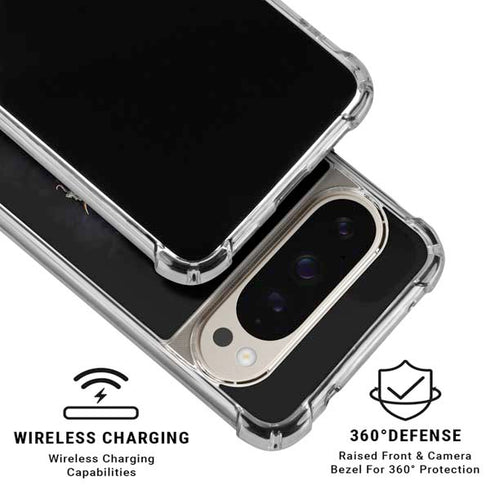 Gothic Dragon & Skull Cross by Sarah Richter Pixel 9/9 Pro Clear Case