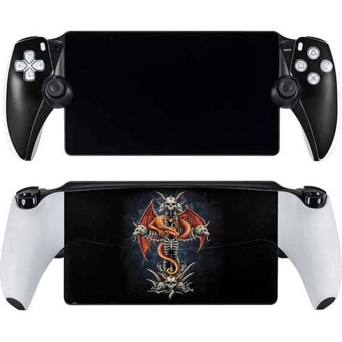 Gothic Dragon & Skull Cross by Sarah Richter PlayStation Portal Remote Player Skin