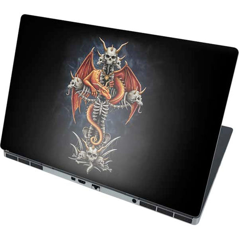 Gothic Dragon & Skull Cross by Sarah Richter Dell Precision Skin
