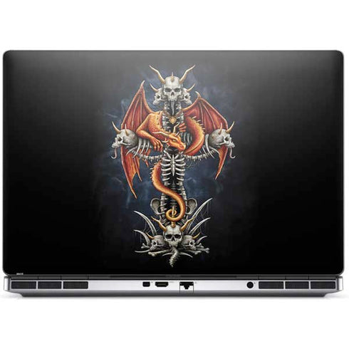 Gothic Dragon & Skull Cross by Sarah Richter Dell Precision Skin